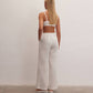 Le Cle - Ivory Wide Leg Linen Pants