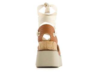 Andrea - Women's Ribbon Lace Platform Wedge Sandals