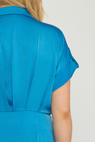 Entro - Satin Wrap Dress