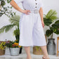 Karen T Design - Button Down Capri Jumpsuit Romper