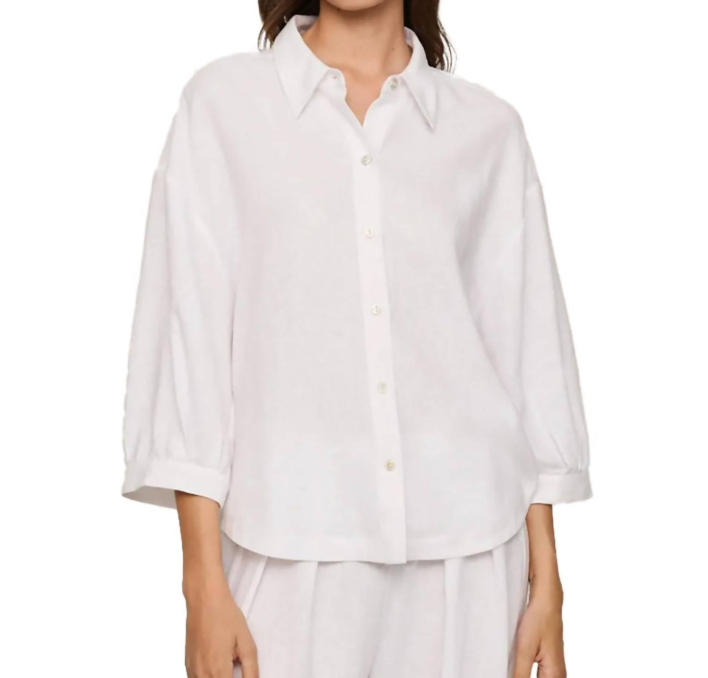 Eberjey - Juniors Linen Blend Relaxed Sleeve Top