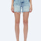 Bayeas - Bella High Rise Button Fly Distressed Denim Shorts
