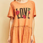 Entro - Love Graphic Peplum Top
