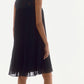 Joseph Ribkoff - Lace Chiffon Pleated Trapeze Midi Dress