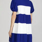 She + Sky - Color Block Tiered Dress