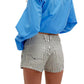 Free People - Stripe Denim Shorts