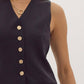 Entro - Button Up V-neck Vest