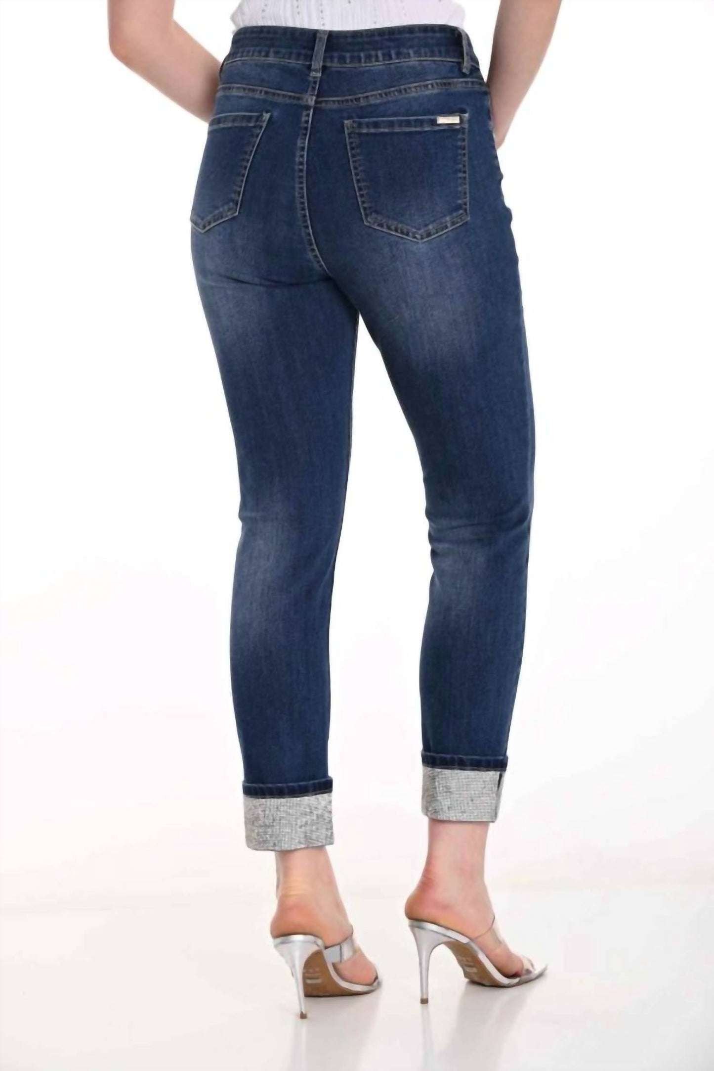 Frank Lyman - Wide Cuff Rhinestone Jeans
