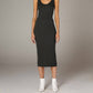 Enza Costa - SILK RIB TANK MIDI DRESS