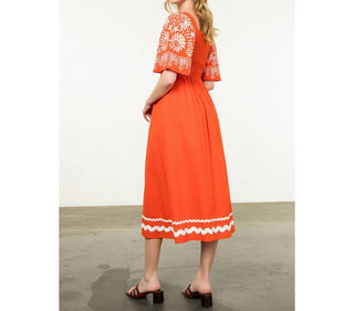 Thml - Embroidered Flutter Sleeve Dress