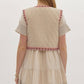 Entro - CORDUROY FLORAL EMBROIDERED VEST