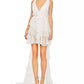 Mac Duggal - Built In Bodysuit Tiered High Low Gown