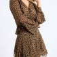 Sage The Label - Be Fierce Leopard Chiffon Ruffle Top