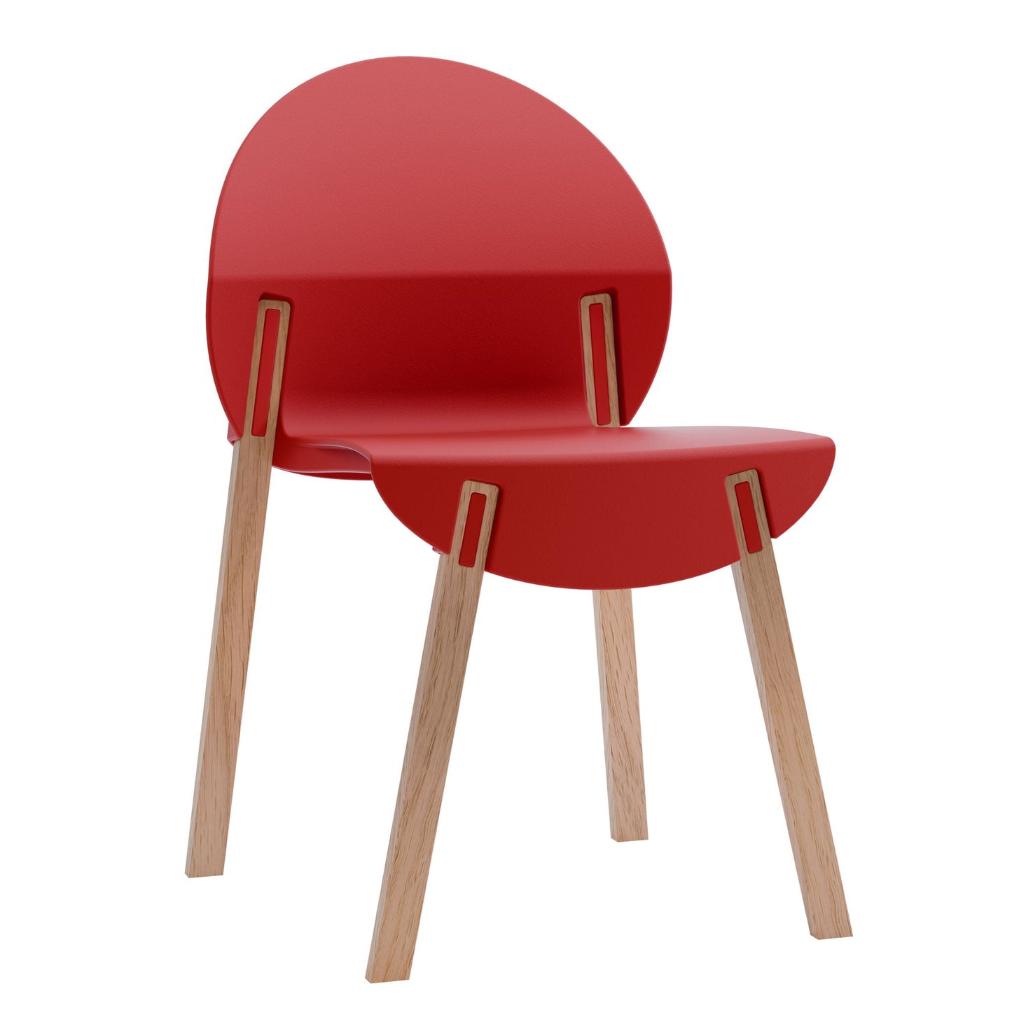 4 Piece Set of Single Chairs With a Design Combining Modern and Traditional Elements