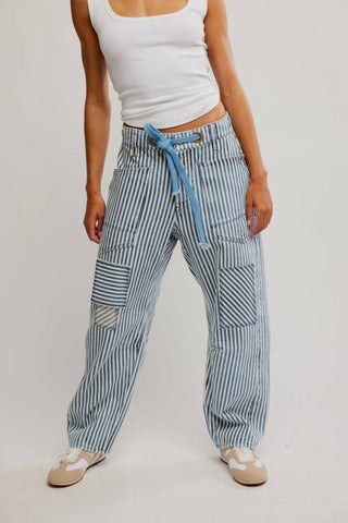 Free People - Moxie Railroad Low-slung Jeans