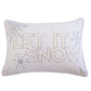 Ivory White “Let It Snow” Lumbar Pillow – 14x20"