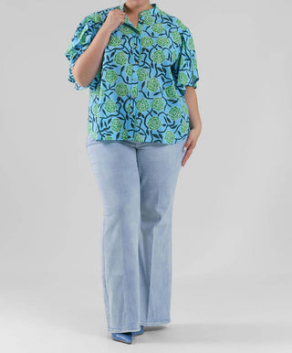 De Loreta - Daniela Button Down Blouse - Plus