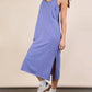 Very J - V Neck Sleeveless Casual Comfy Midi Dress