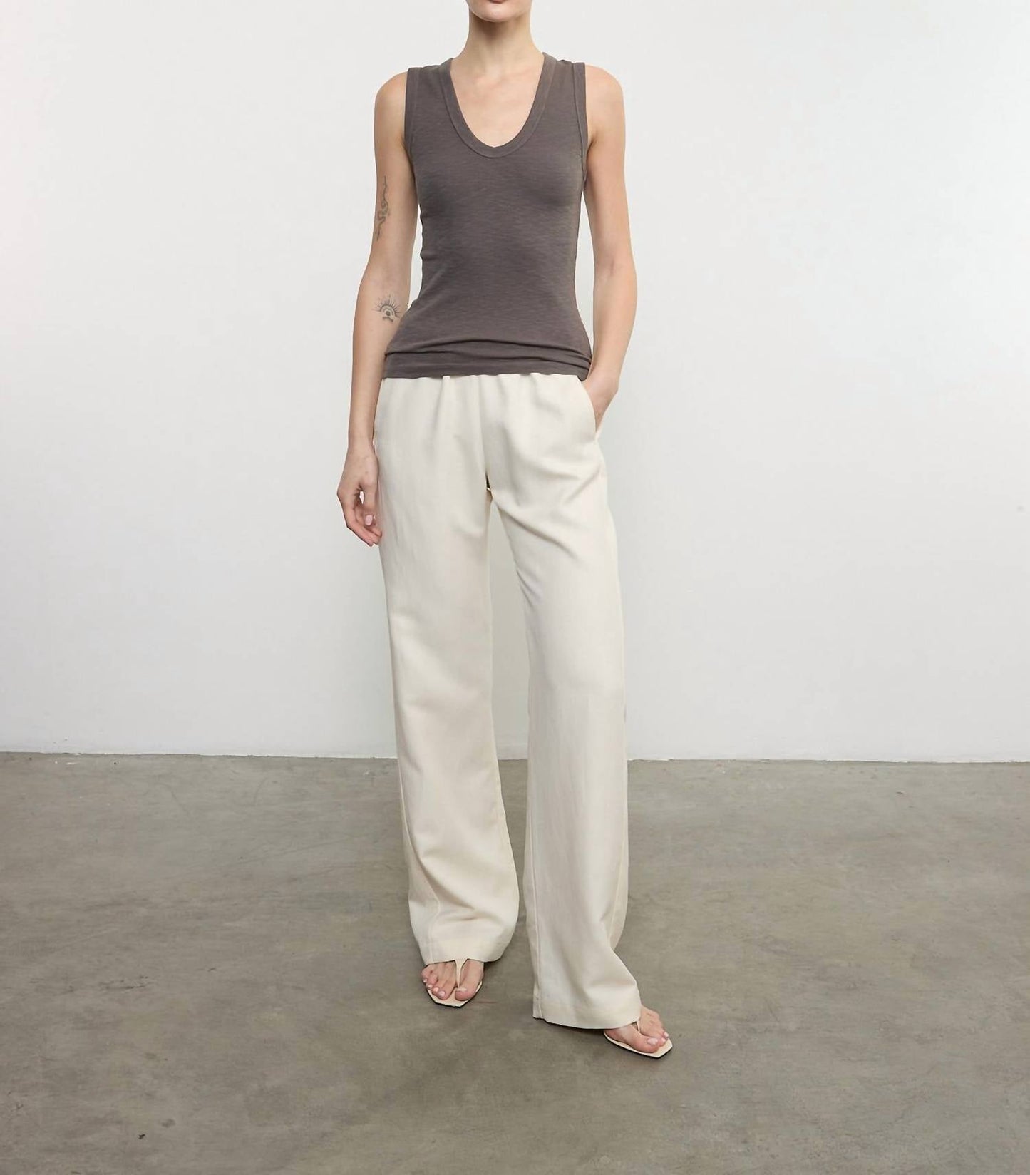 Enza Costa - TEXTURED RIB SLEEVELESS U TOP