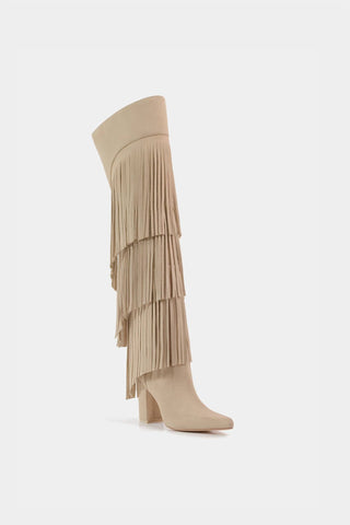 Dantelle Apparel - Women's Fringe Leather Tall Vespa Boots