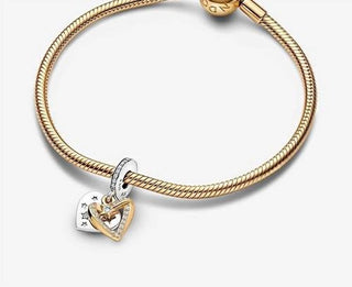 Pandora - Women's Shooting Hearts Dangle Charm
