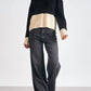 Elan - Amber Color Block Sweater Top