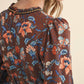 &Merci - floral border print belted midi dress
