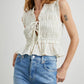 Mustard Seed - Smocked Tie Top