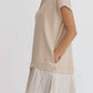 Entro - taupe t-shirt dress