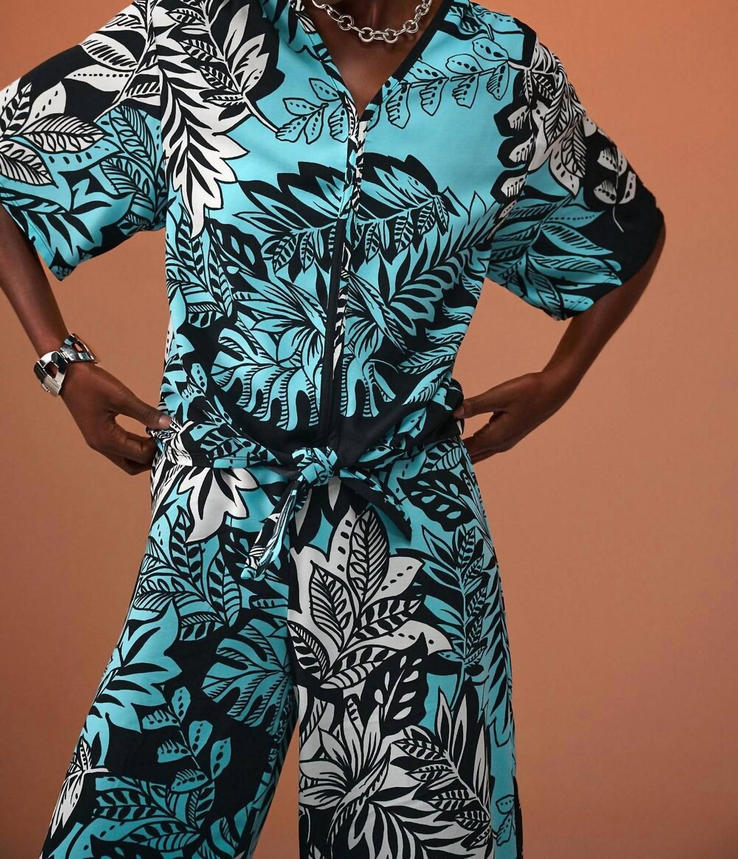 Joseph Ribkoff - Floral & Plant Motif Pants Style 241067