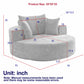 55'' Chenille Foam Single Swivel Chair