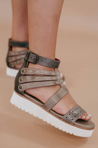 Bedstu - Women's Leather Zipper Platforms Sandals Shoes