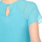 Joseph Ribkoff - Asymmetric Chiffon Layered Short Sleeve Trapeze Dress