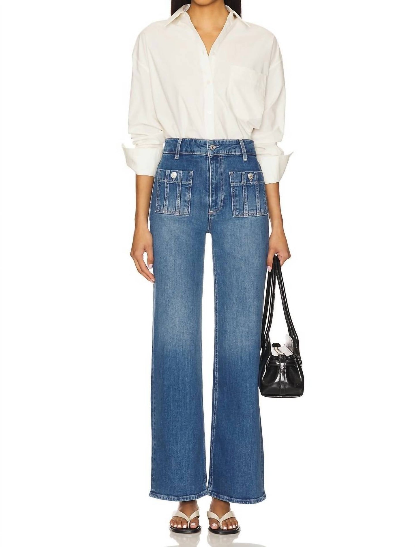 Paige - Anessa 31" With Seamed Patch Pockets Jean