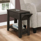 Accent Side Table, Storage, Lamp, Transitional Space-Saving Design