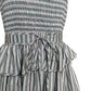 &Merci - Multi Stripe Smocked Bodice Layered Midi Dress