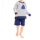 Angel Dear - Stripe Terry Sweatshirt And Short Set
