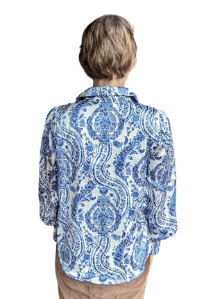 Entro - Paisley Button Down Blouse
