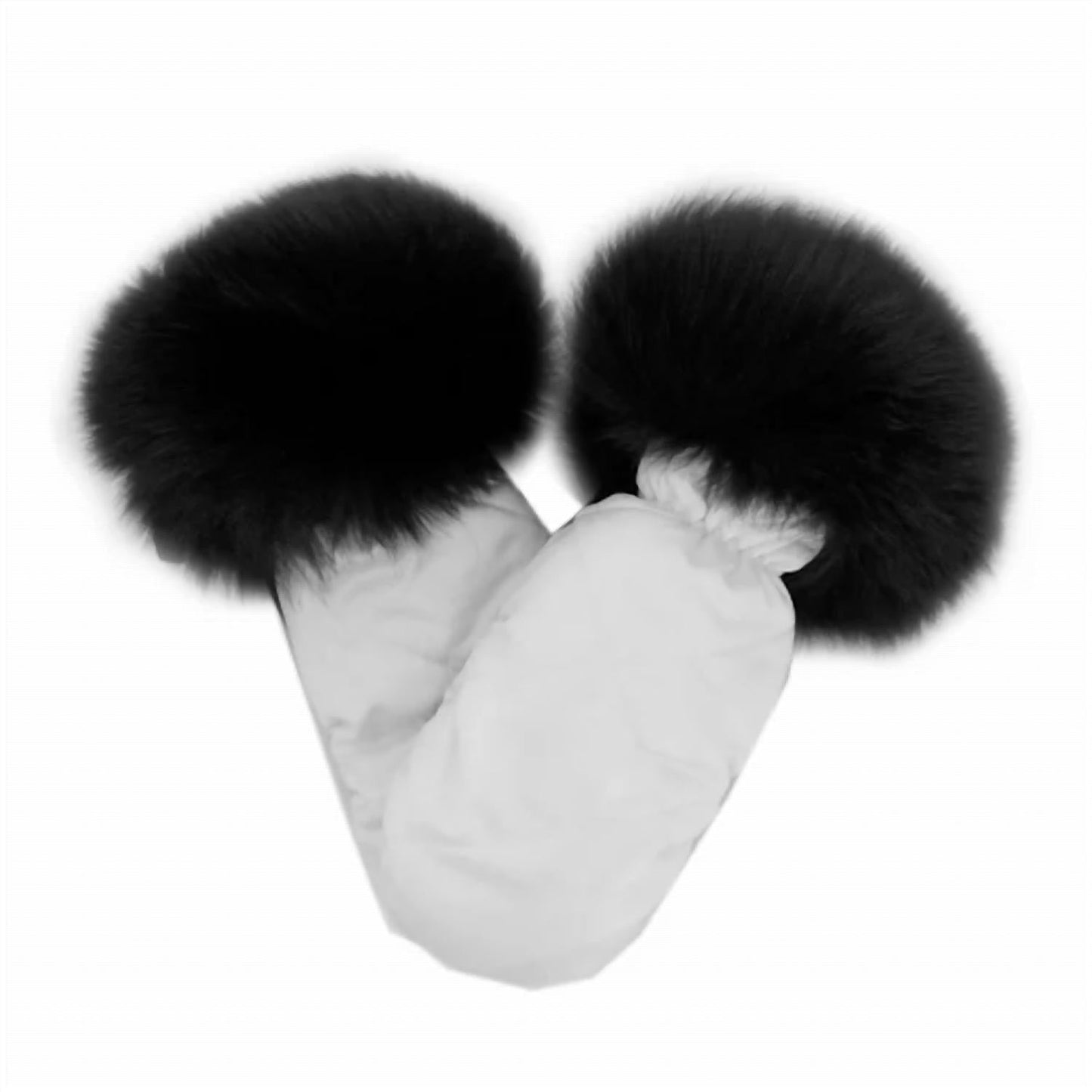 Mitchie'S Matchings - Women's Nylon Mittens with Fur Trim