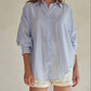 By Together - Striped Button Down Long Sleeve Shirt