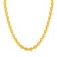 14k Yellow Gold Polished Oval Link Necklace