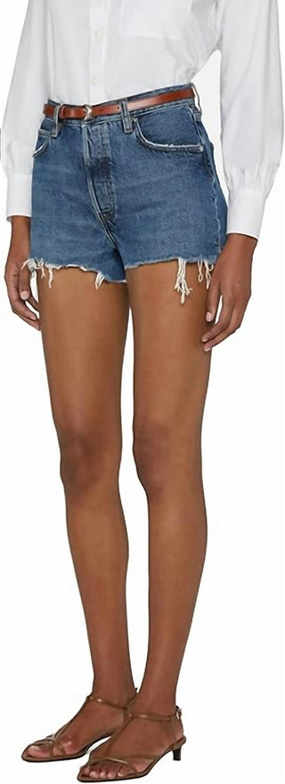 Frame - Dare Short Frayed Hem Jean Shorts