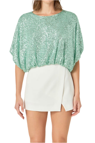 Endless Rose - Sequin Cropped Top