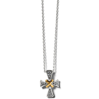 Brighton - Women's Meridian Two Tone Mini Cross Necklace