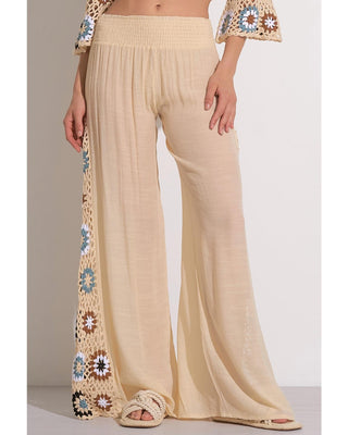 Elan - Women's Crochet Panel Pants