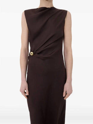 Loulou De Saison - Roan Draped Metal Ornament Dress