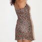Bailey Rose - Kayla Cherry Leopard Print Bias Cut Mini Slip Dress