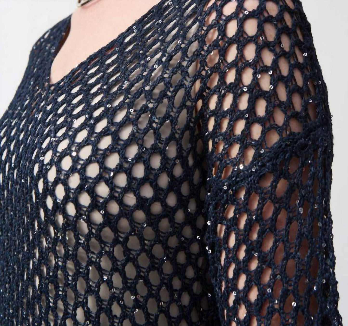 Joseph Ribkoff - Open Stitch With Sequins Sweater