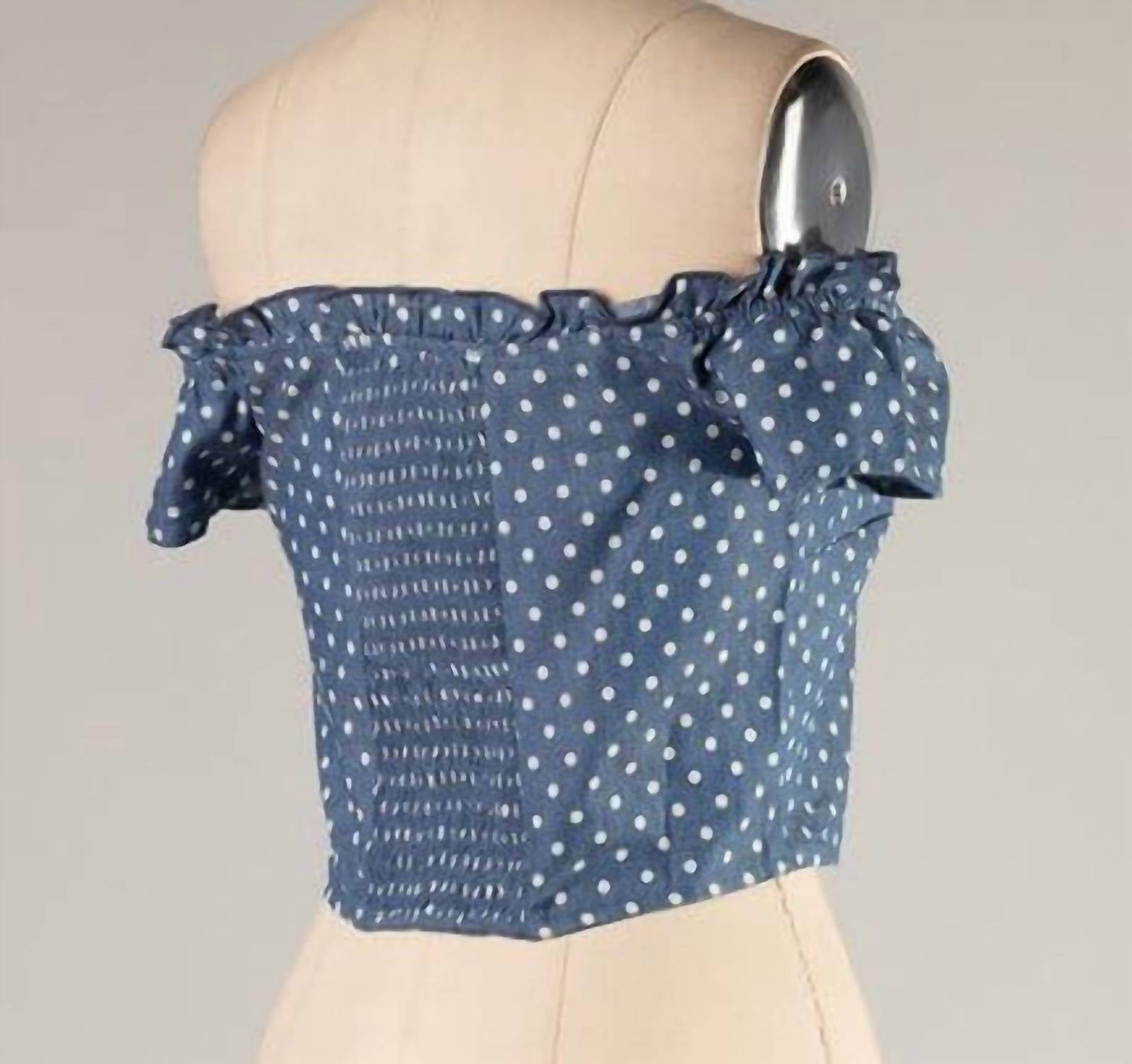 Blanco By Nature - Ella Polka Dot Off The Shoulder Top