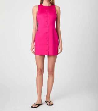 French Connection - Cotton Sateen Round Neck Mini Dress